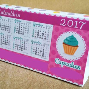 calendário de mesa porta caneta